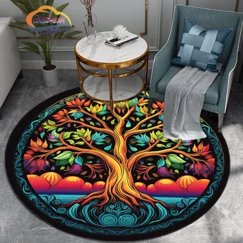 Dzīvības koks Krāsu Iespiests Paklāju Modelis Kārta Paklāju Dzīvojamās Istabas Paklājiņš, Guļamistabas Koridora Apdare 