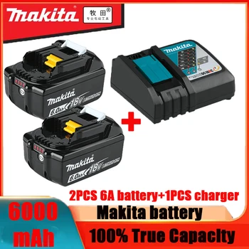 Oriģināls Makita 18V, Makita 6000mAh Litija jonu Akumulators 18v, urbto Rezerves Baterijas BL1860 BL1830 BL1850 BL1860B