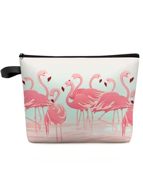 Vasaras Flamingo, Tropu Liels Iespiesti Kabata, Kosmētikas Somas Līgavas Puses Veido Somas Tualetes Piederumu Organizators Ceļojuma Gadījumos