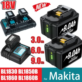 18V Akumulatoru Makita BL1850B 18V Li-ion Akumulators 3/6/9Ah BL1840B BL1860 BL1890 BL1815 BL1830 Bezvada Urbjmašīnas Akumulatora LXT400