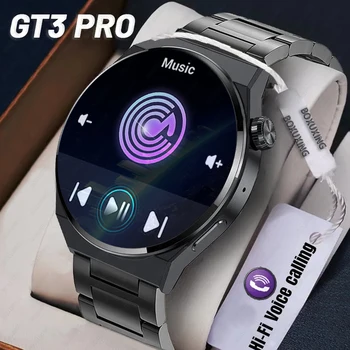 2024 Jaunu NFC Smart Skatīties Vīrieši GT3 Pro AMOLED 390*390 HD Ekrāns sirdsdarbība Bluetooth Zvanu IP68 Ūdensnecaurlaidīga SmartWatch GT3 Pro Sieviete