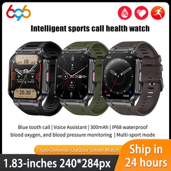 Blue Tooth Zvanu Smart Skatīties Ūdensizturīgs Fitnesa sirdsdarbība Veselības Monitors 300mAh Vīriešiem Smartwatch Spēles Ziņu Atgādinājums Kalkulators