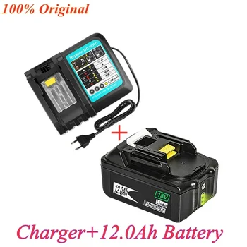 18V 12Ah Uzlādējams Akumulators 12000mah LiIon Akumulatora Nomaiņa elektroinstrumentus Akumulatoru MAKITA BL1880 BL1860 BL1830+3A Lādētāju