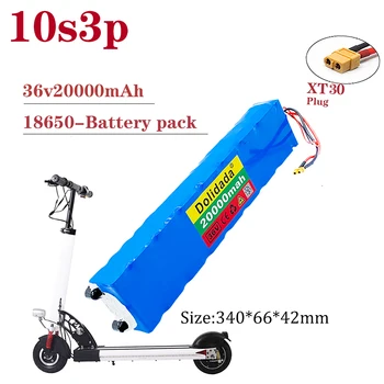 Batterie Uzlādējams litija 18650 10S3P 36V 20Ah XT30 500W haute puissance pour vélos Scooter véhicule électrique avec BMS