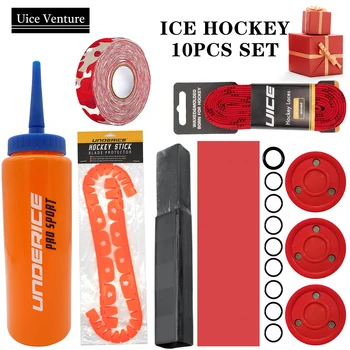 10pcs Set Ice Hockey Piederumu Skate Mežģīnes Hokeja Nūju Aizsargs Sporta Pudele Auduma Jomā Lentes Hokeja nūjas Ripa Pagarināšana