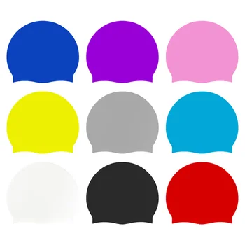 Bezmaksas Dizains Logo Sastāva Silikona Peldēšanas Cepures Bērniem Niršanas Caps Pieaugušo un Vīriešu Ūdensnecaurlaidīgs un Augsti Elastīgs silikona cepure