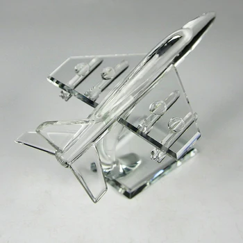 Jaunais modelis Crystal Cīnītājs Modelis Miniatūrā Stikla Lidmašīnas Gaisa kuģa Amatniecība Dāvanu Birojā Vai Mājās, dekoratīvās Apdares