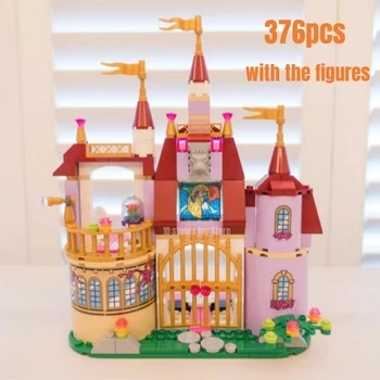 376pcs Belle ' s Enchanted Pils Celtniecības Bloki Modelim 41067 Ķieģeļi Rotaļlietas Bērniem