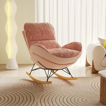 Šūpuļkrēsls Recliner Balkons Home Lounge Atpūtas Dīvāns-Krēsls Guļamistabas, Dzīvojamā Istaba Gaismas Luksusa Šūpuļkrēsls