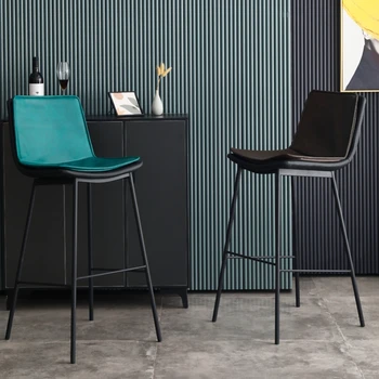 Dizaina Brokastis Bāra Krēsls ar Augstu Birojs Moderna Virtuves Bāra Krēsli Metāla Minimālisma Taburetes De Bārs Sandalye Mēbeles HD50BY