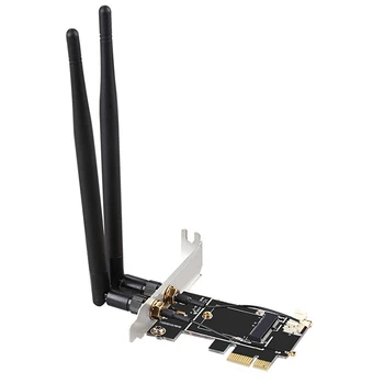 4X PCI-E X1, Lai M. 2 NGFF E-Galvenais Wifi Bezvadu Tīkla Adapteris Converter Karti Ar Bluetooth Desktop PC