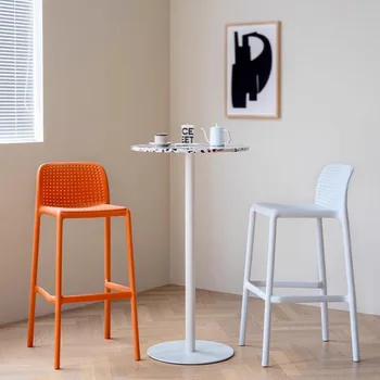 Rūpniecības Minimālisma Bāra Krēsli Plactic Ziemeļvalstu Gaida Augstums Bāra Krēsli Virtuves Itālijas Cadeira Ergonomica Mājas Rotājumi