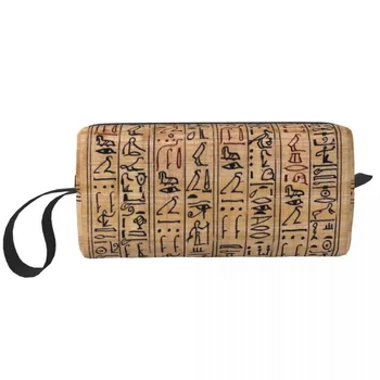 Viļņus No Amuletus Liels Grims Soma Ūdensnecaurlaidīgs Maisiņš Ceļojumiem, Kosmētikas Somas Ēģiptes Ēģiptes Hieroglifu Portatīvās Tualetes Piederumu Soma