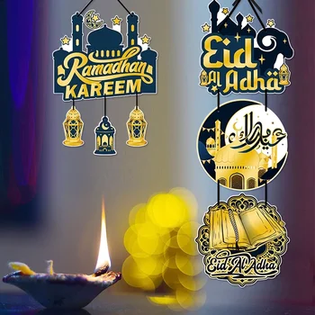 Ramadāna Apdare 2024. Gadam Ramadan Mubarak Decoration, Banner Eid Mubarak Karājas Banner Sienas Karājas Rotājumu Musulmaņu Puses Piegādes