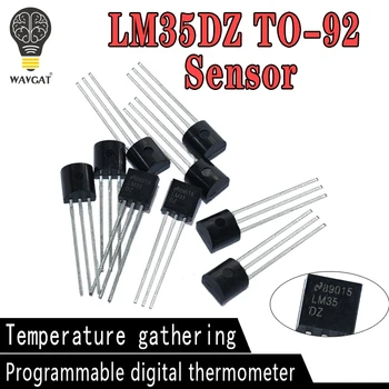 AEAK 10PCS LM35DZ TO92 LM35 TO-92 LM35D Precizitāti Celsija Temperatūras Sensori