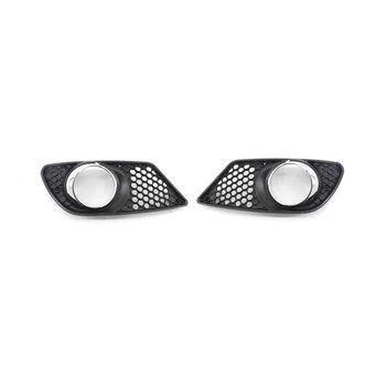 1 Pāris Automašīnas Priekšējais Bamperis Miglas lukturi Režģi, Miglas Lukturi Grila Vāks ar Chrome Frame for C-Class W204