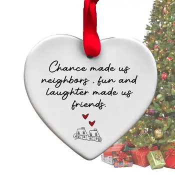 Kāzu Paketes Rotājumi 2D Akrila Ziemassvētku Eglītes Rotājumi Sirds Formas Piemiņai Izteikt Pateicību Par Ģimenes Draugiem