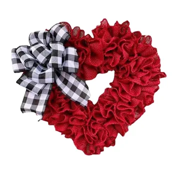 Valentīna Diena Vainags Durvju Apdare Audums Valentīna Diena Vainags Sirds Sienas Karājas Brīvdienu Vienošanās, Valentīna