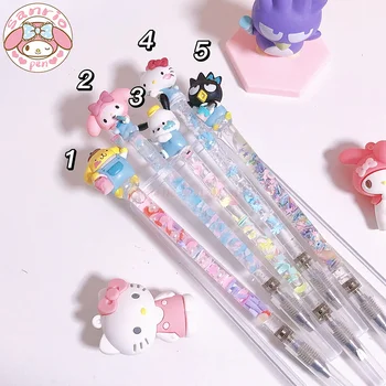 Patiesu Sanrio Gravēšanas Pildspalva Cinnamoroll Hello Kitty Kuromi Kawaii plūstošās smiltis Pildspalva Nazis, Roku darbs Diy Puses-konta Mākslas Nazis Dāvana