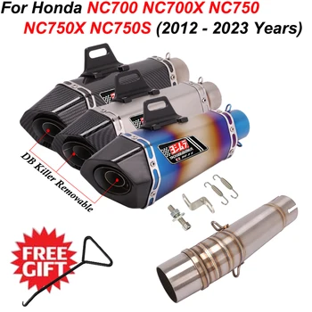 Honda NC700 NC700X NC750 NC750X NC750S 2012 - 2023 Motociklu Yoshimura Izplūdes Muffler Vidū Saiti, Cauruļu Oglekļa DB Killer