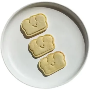 Lāču Maize Vārda Sīkdatni Griezēji 3D Plastmasas Cepumu Pelējuma Sīkfailu Zīmogs DIY Pomādes Kūka Pelējuma, Virtuvē Maizes Mīklas Bakeware