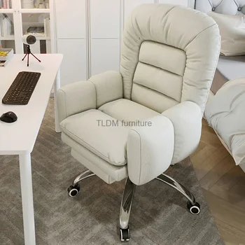 Kawaii Balts Datora Galds Atpūtas Krēslā Pusguļus Atsevišķu Luxury Executive Krēslu Spēlētājs Cadeira Eifeļa Mēbeles Birojiem