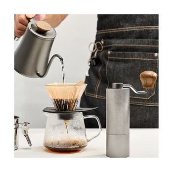 Manuāla Kafijas Dzirnaviņas ar Roku Regulējams Tērauda Core Burr Virtuves Portatīvo Roku Espresso Kafijas Frēzēšanas Instruments, 5 Zvaigznes Ir